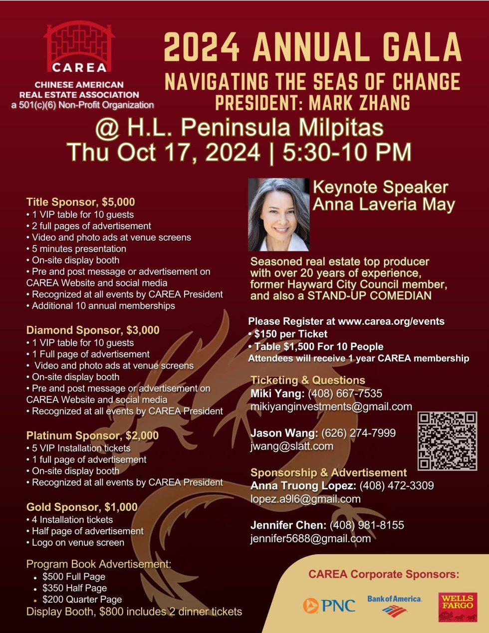 2024 Annual Gala – Oct 17, 2024 - CAREA - Chinese American Real Estate ...